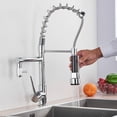thumbnail image 2 of Ceramic Valve Kitchen Faucet, Sleek Design Stainless Steel Sink Tap with Easy Install for Home Bar Restaurant (Steel), 2 of 5