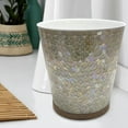 thumbnail image 3 of nu steel Trillium Wastebasket in Pearl escent Mosaic & Wood GLA428-8H, 3 of 5