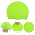 thumbnail image 3 of Gorro de natación sólido impermeable de silicona de color verde de 1 pieza de Bargains Únicos, 3 of 5