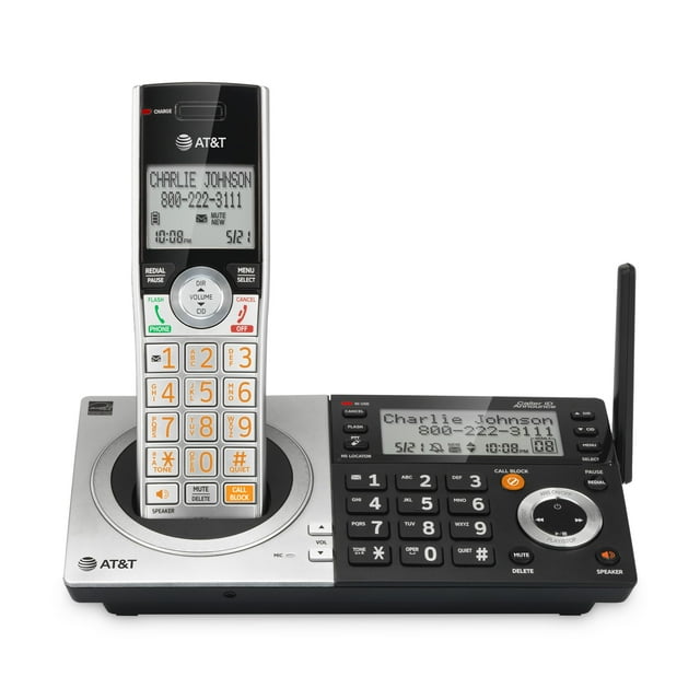 Teléfono inalámbrico AT&T CL83107 con teclado doble y contestador