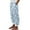 502_Blue, variant on Women's Loose Fit Boho Palazzo Pants With Functional Cargo Pockets Sky Blue