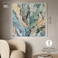 thumbnail image 5 of Calming Seaweed Beach Coastal Inspired Canvas Wall Art by Art Remedy, White Floater Frame, 40"x40", 5 of 7