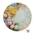 thumbnail image 1 of Easter Bunny Coaster Set 6 Piece Silicone Drink Coaster with 3D Relief Rabbit Egg Hydrangea Design 9 cm 3.54 in Diameter Light Blue Macaron Color, 1 of 6