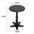 thumbnail image 3 of GZXS Black Round End Table, Vintage Small Nightstand for Sofa, Bedside or Plant Stand, 15.75"Dia x 21.65"H, 3 of 7