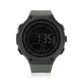 thumbnail image 1 of Reloj deportivo Pantalla LCD retroiluminada a prueba de agua Reloj inteligente digital para hombres Correr Ciclismo Diario Esfera negra Correa verde militar, 1 of 9