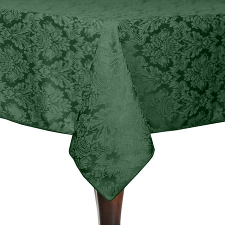 

Ultimate Textile (5 Pack) Saxony 72 x 120-Inch Rectangular Damask Tablecloth - Jacquard Weave Emblem Crest Design Hunter Green