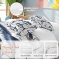 thumbnail image 3 of Coastal Fish Bedding 3 Piece Duvet Cover Set Twin Size, Oil Painting Ocean Nautical Beach Soft Microfiber Comforter Cover with Zipper Closure & Pillowcases, Wrinkle & FadeResistant Quilt Cover, 3 of 9