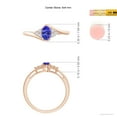thumbnail image 4 of Angara Natural 0.45 Ct. Tanzanite with Diamond Classic Ring in 14K Rose Gold for Women (Ring Size: 3), 4 of 9