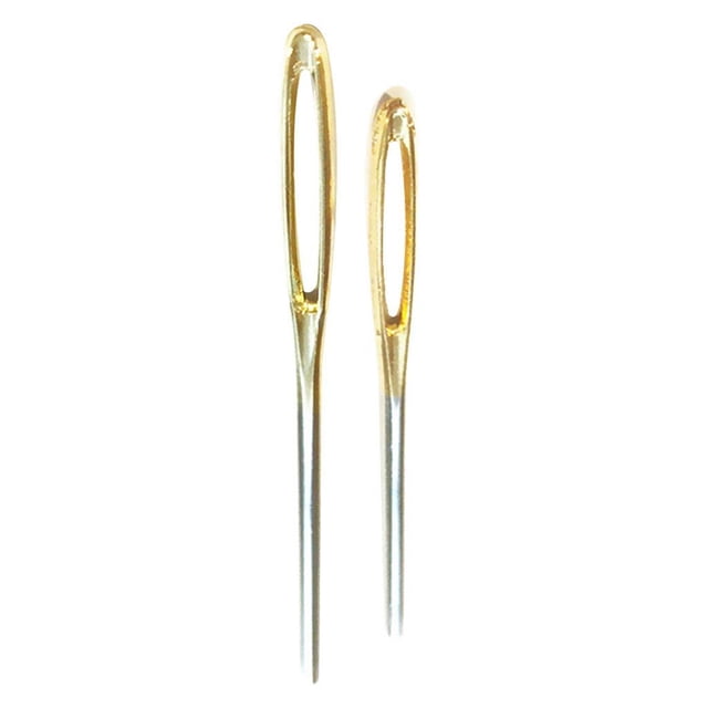 2pcs Large Eye Blunt Needles Wool Thick Knitter Yarn Hand Sewing Darning