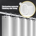 thumbnail image 5 of Harlier Waterproof Shower Curtain, PEVA 71"H x 47"W Inches Printed Curtain, Solid Color Sheer Lightweight Bath Shower Curtain Liner with 9 Grommets Hooks for Bathroom or Shower Stall, 5 of 8
