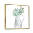 thumbnail image 3 of Designart 'Succulent Home Plant In Jug' Traditional Framed Canvas Wall Art Print, 3 of 5