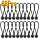 thumbnail image 1 of Cuerda elástica, 20 paquetes de bolas elásticas, cuerdas elásticas negras, cuerdas elásticas de lona pesada, correas de amarre, cuerda elástica multifunción para acampar,, 1 of 5