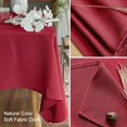 thumbnail image 4 of Parojati Textured Linen Tablecloth Rectangle 52×70 inch Waterproof Wrinkle-Free Stain Resistant Table Cloth Wipeable Spill-Proof Linen Dining Table Cover,Red, 4 of 8