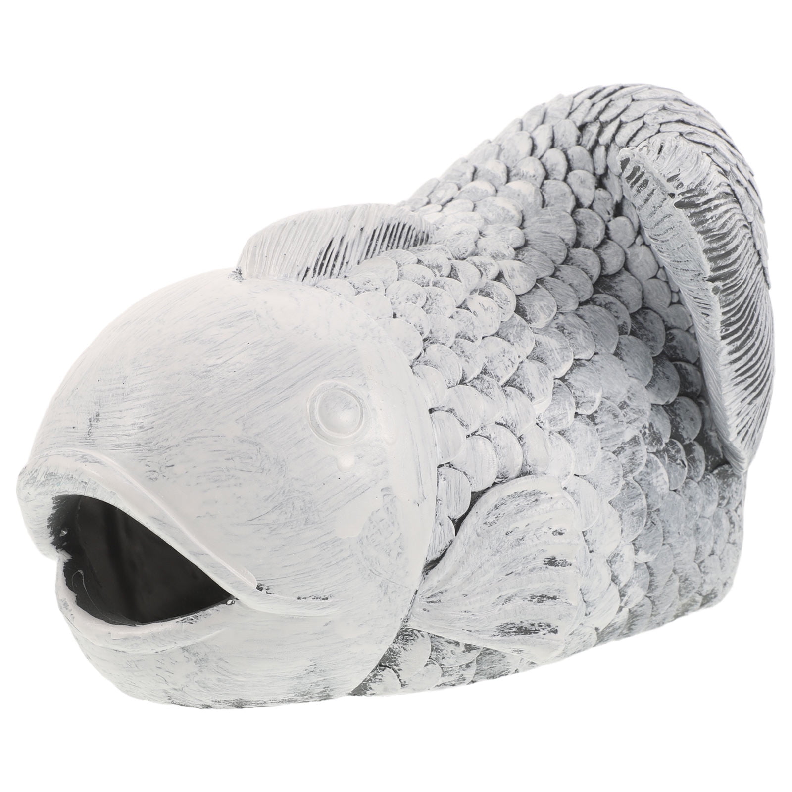 FENGGUIQU Weatherproof Resin Fish Sculpture for Garden Gutter Downspout Extension Decoration