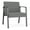 Asteroid, variant on Waterfall Reception Waiting Oversize Guest Chair / Charcoal Steel / Black