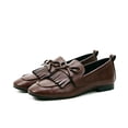 thumbnail image 5 of Shrysg Women's Round Toe Loafers with Bow and Tassel Breathable Faux Leather Slip-On Shoes for Office Casual Wear Brown, 5 of 7