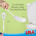 thumbnail image 3 of LOLA Toilet Bowl Brush W/ Curved Head, Durable Poly Fiber Bristles - 1 Count, 3 of 6