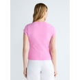 thumbnail image 3 of Free Assembly Women's and Women's Plus Cap Sleeve Tee, Sizes XS-4X, 3 of 4