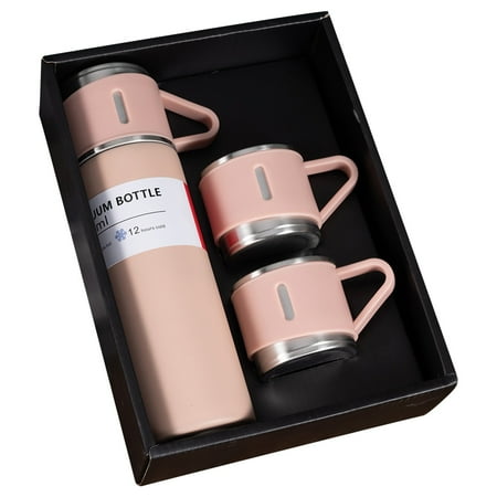 

PTJKU Premium Stainless Steel Insulation Set Double Layer Vacuum Insulation 6 Hours Hot 12 Hours Cold Food Grade Material Durable and Impact Resistant Pink