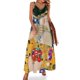 thumbnail image 1 of Vestido largo elegante estilo granja jardín Gustav Klimt con escote en V, estilo bohemio, con tirantes, ropa de calle de gran tamaño, 1 of 7
