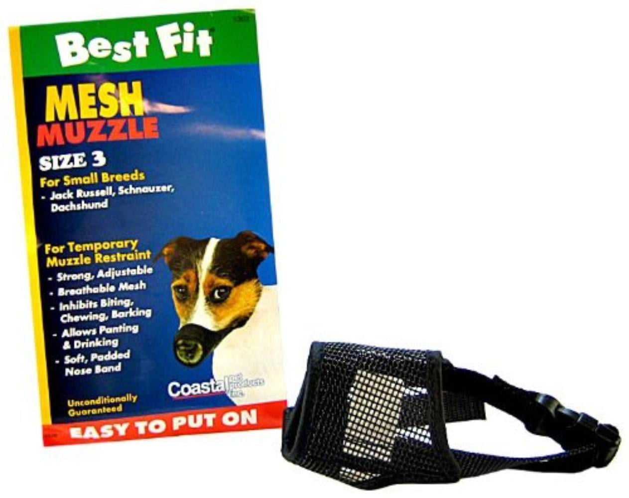 Coastal Pet Best Fit Mesh Dog Muzzle Select A Size 3" to 13 1/2 Sm to LG Dogs