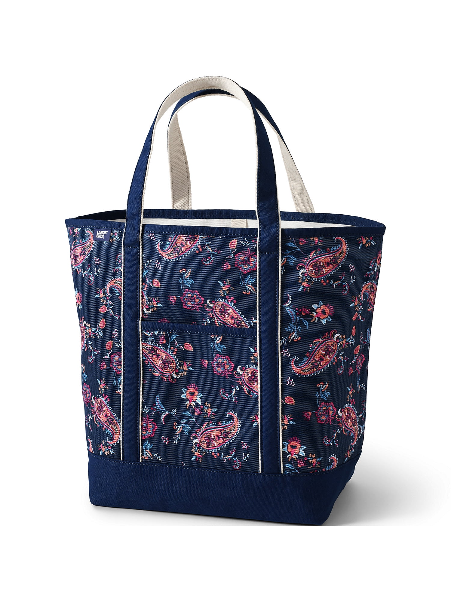 Lands End Extra Large Natural Zip Top Canvas Tote Bag • Price »