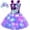 692Dark Purple1431, variant on Toddler Girls Sleeveless V-Neck Spaghetti Strap LED Lamp Dress Dance Party Princess Dresses Clothes Headband Set Breathable Casual Sundress