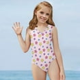 thumbnail image 5 of FOR U DESIGNS Colorful Stars One Piece Swimsuit Girls 9-10T Beach Pool Outfits Lightweight Sleeveless Bathing Suit Cute V-Neck Gymnastics Leotard, 5 of 8
