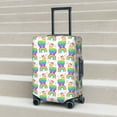 thumbnail image 2 of Lsque Rainbow Llama Printed Luggage Cover, Travel Luggage Protector,Scratch and Dirt Resistant, Fits 18-32 Inch Luggage - Large, 2 of 9