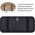 thumbnail image 4 of Car CD Case Holder, Vehicle Sun Visor Organizer for Cars with 12 DVD Storage Sleeves, 1 Mesh Pocket, 1 Pen Holder and Elastic Strap, Black, 4 of 7
