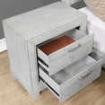 thumbnail image 4 of Steve Silver Montana Rustic Nightstand with Two Drawers and Chevron Design, Gray, 4 of 7