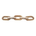 thumbnail image 5 of Modern Travertine and Wood Decorative Chain Link Sculpture Accent Decor Object for Casual Home Shelving or Tabletop Display, Handcrafted Natural Material Statement Art Piece, 5 of 8