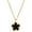 0218K Real Gold Black 7706, variant on Simple All-match Titanium Steel Flower Pendant Necklace For Women