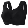thumbnail image 3 of Womens Classic Lightly Lined Bra, No Underwire Full Coverage Bra with Wide Straps, Breathable Comfort Feel | VerBelle,Black 2XL, 3 of 8