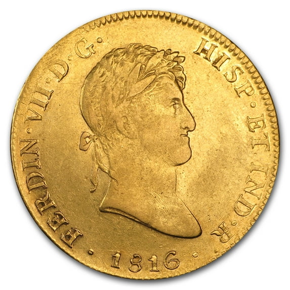1814-1821 Mexico Gold 8 Escudos Ferdinand VII XF