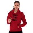 thumbnail image 3 of Feed The Wolf Sarcastic Hangry Gym Hoodie Sweatshirt Women Men Brisco Brands 5X, 3 of 6