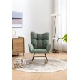thumbnail image 2 of Rocking Chair, Nursery Rocking Chair, Teddy Upholstered Glider Rocker with High Backrests and Armrests, Modern Accent Chair for Living room, Bedroom, Balcony, Green., 2 of 8