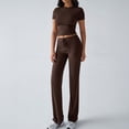 thumbnail image 6 of MSJUHEG Sleeveless Round Neck Tank Tops Beach Vacation Clothes for Women Two Piece Sets for Women Dressy Summer Work Outfits for Women Lounge Sets for Women Sets for Women Brown M, 6 of 9