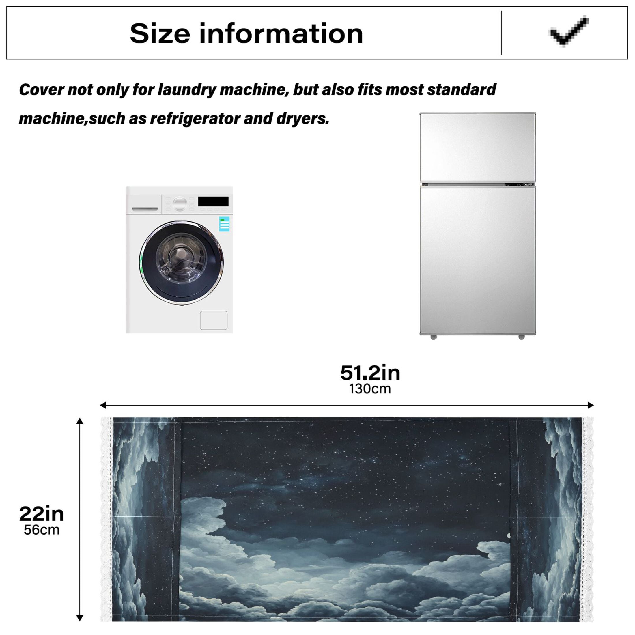 WOBOGO Starry Night Sky Picture Washing Machine Cloth Dryer Refrigerator Top Cover Protective Non-Slip Mat For Kitchen Laundry