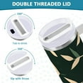 thumbnail image 3 of Yayeee 40oz Double-Wall Insulated Stainless Steel Tumbler with Handle Bottle, Green Leaves, 3 of 8