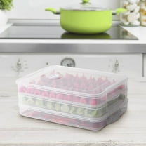 Gnmfd Multi-layer Food Storage Box Refrigerator Organizer for Kitchen Countertop Organizers and Storage, Transparent Freezer Box for Meal Prep Pantry Organization Holiday Cooking