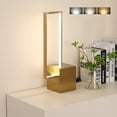 thumbnail image 2 of Modern Gold Geometric Table Lamp – Square Base Desk Light Decor, 2 of 7