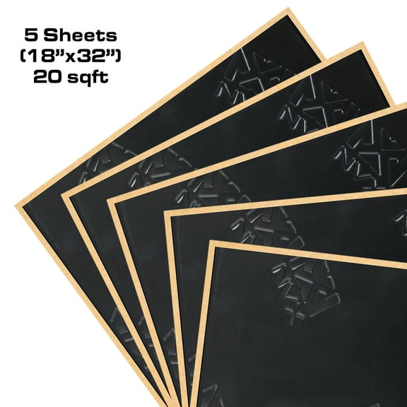 NVX SDBPRO20 PRO Ultra Thick Stealth Black Sound Deadening Sheets 20 Square feet, Five 18" x 32"