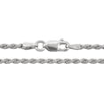 thumbnail image 3 of Brilliance 18 Inch Diamond Cut Sterling Silver Rope Necklace, 3 of 4