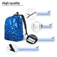 thumbnail image 4 of Lsque A Blue Glitter Pattern Canvas Daypack, Durable Backpack, High-quality Versatile Backpack,Vintage Compact Backpack-Medium, 4 of 6