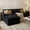 Black, variant on Noble House Quinley 108" Boneless Sponge Cloud Sofa, High-Density Foam Modular Corduroy Sectional, Living Room, Green