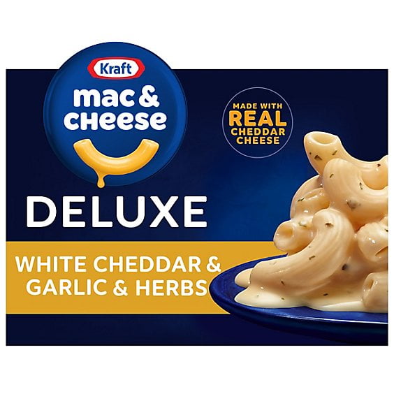 2 Pack Kraft Deluxe White Cheddar & Garlic & Herbs Mac & Cheese Macaroni and Cheese Dinner - 11.9 Oz