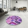 thumbnail image 3 of Ahgly Company Indoor Rectangle Patterned Dark Orchid Purple Area Rugs, 7' x 10', 3 of 6