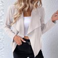 thumbnail image 5 of AOOCHASLIY Women Coat Fashion Women's Long Sleeve Zipper Short Slim Tops Blouse Outwear Cardigan, 5 of 5