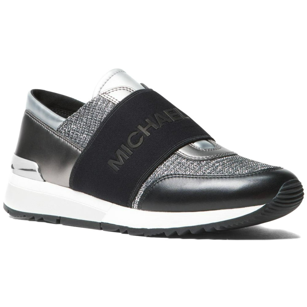 michael michael kors hero leather and mesh trainer